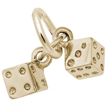 Rembrandt 14k Yellow Gold Dice Charm