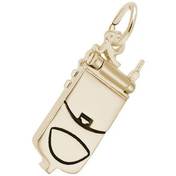 Rembrandt 14k Yellow Gold Flip Cell Phone Charm