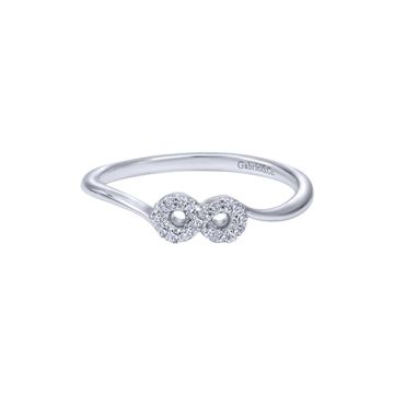 Gabriel & Co. 14k White Gold Infinity Diamond Fashion Ring