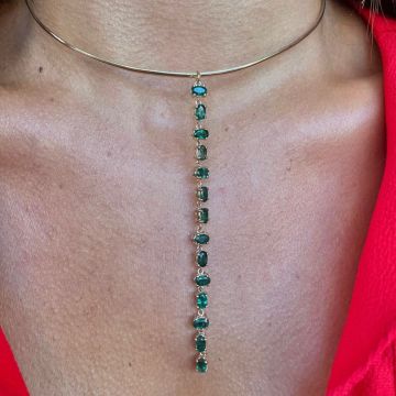 Lex Fine Jewelry Emerald Charm 14k Yellow Gold