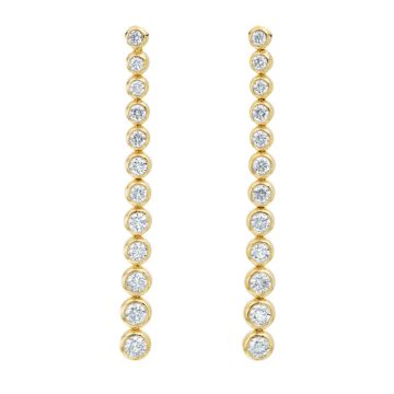 Gumuchian Moonlight 18k Gold Stiletto Diamond Earrings
