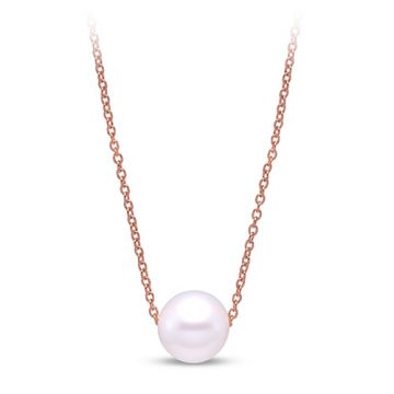 Mastoloni Rose Gold Floating Pearl Pendant Necklace