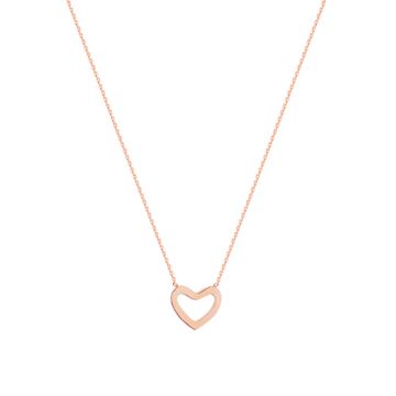 Midas 14k Rose Gold Mini Heart Necklace