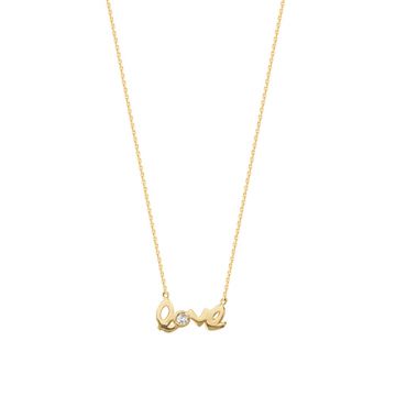 Midas 14k Yellow Gold Mini Love Necklace