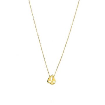 Midas 14k Yellow Gold Adjustable Sail Boat Necklace
