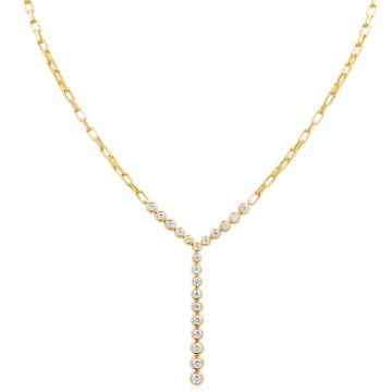 Gumuchian Moonlight 18k Yellow Gold Diamond Stiletto Diamond Necklace