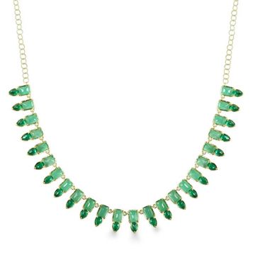 ILA 14k Yellow Gold Aspen Emerald Necklace