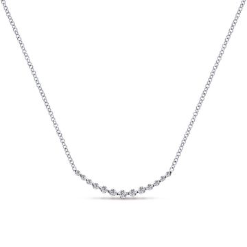 Gabriel & Co. 14K White Gold Lusso Diamond Necklace