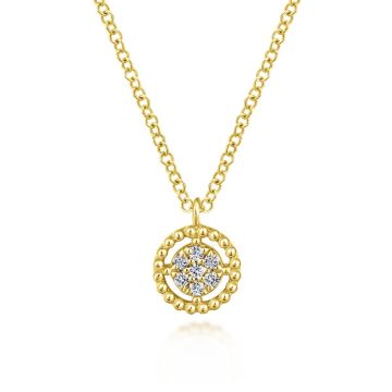 Gabriel & Co. 14K Yellow Gold Bujukan Diamond Necklace