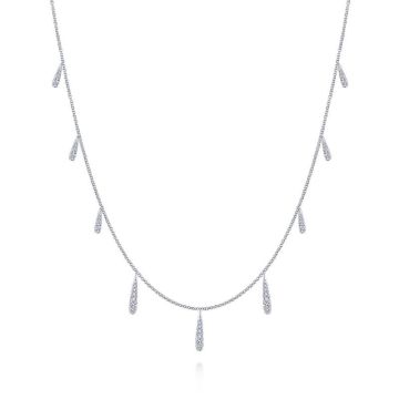 Gabriel & Co. 14k White Gold Lusso Diamond Necklace