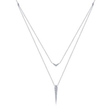 Gabriel & Co. 14K White Gold Kaslique Diamond Necklace