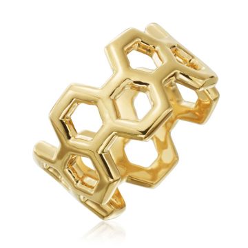 Gumuchian Honeybee "B" 18k Yellow Gold Ring