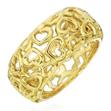 Gumuchian 18k Gold Hearts Motif Statement Ring