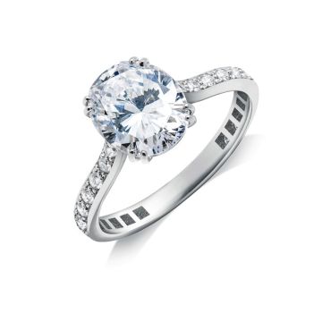 Gumuchian "Jessica" Platinum Diamond Semi-Mount Engagement Ring