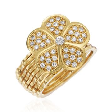 Gumuchian G. Boutique 18k Yellow Gold Diamond Daisy Transforming Ring to Bracelet