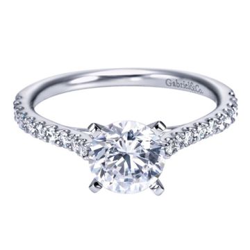 14k White Gold Gabriel & Co. 0.30ct Diamond Engagement Ring