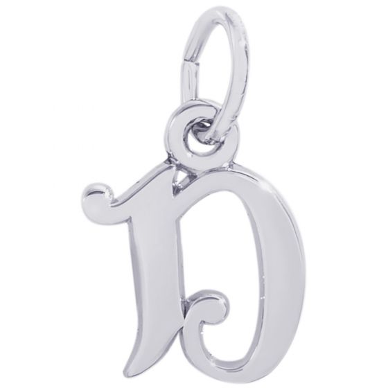 Sterling Silver Initial D Charm