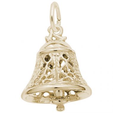 Rembrandt 14k Yellow Gold Filigre Bell Charm