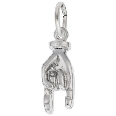 Rembrandt Sterling Silver Good Luck Sugn Language Charm