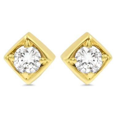 Lex Fine Jewelry Lex Single Diamond Studs 14k Yellow Gold .10ct