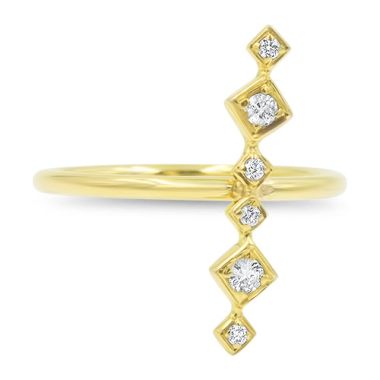 Lex Fine Jewelry Lex Linear Diamond Ring 14k Yellow Gold .12ct