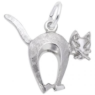 Rembrandt Sterling Silver Scared Cat Charm