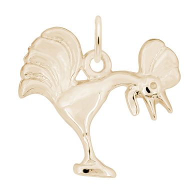 Rembrandt Gold Plated Rooster Crowing Charm