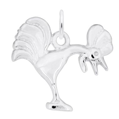 Rembrandt 14k White Gold Rooster Crowing Charm
