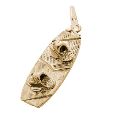 Rembrandt Gold Plated Wakeboard Charm
