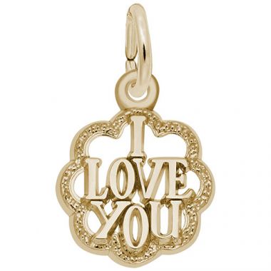 Rembrandt 14k Yellow Gold I Love You Charm