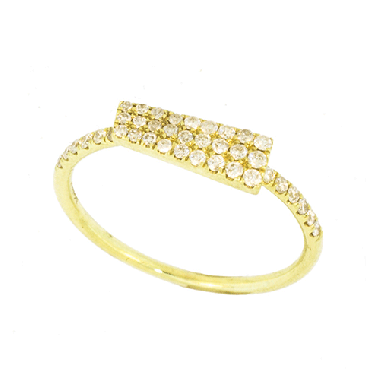Meira T 14k Yellow Gold Diamond Bar Ring