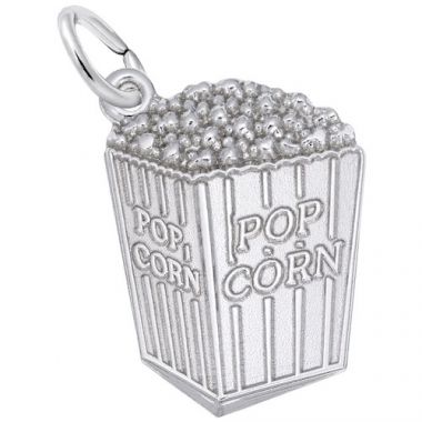 Rembrandt Sterling Silver Box Of Popcorn Charm