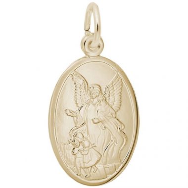 Rembrandt 14k Yellow Gold Guardian Angel Charm