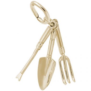 Rembrandt 14k Yellow Gold Gardening Tools Charm