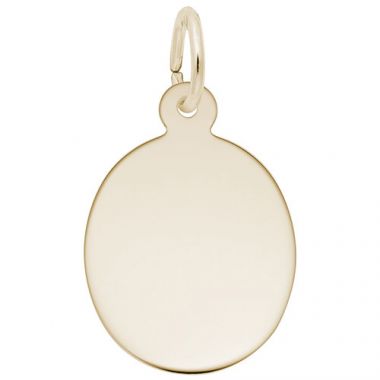 Rembrandt 14k Yellow Gold Oval Disc Charm
