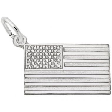 Rembrandt Sterling Silver American Flag Charm