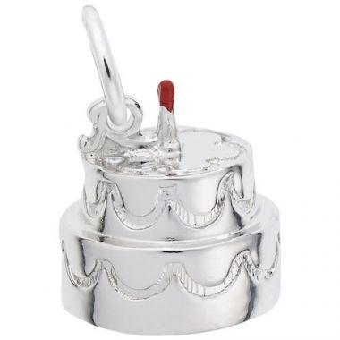 Rembrandt Sterling Silver Wedding Cake Charm