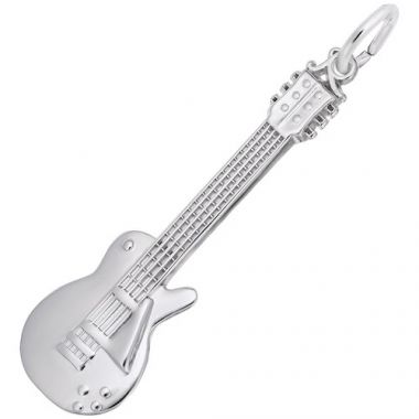 Rembrandt Sterling Silver Electric Guitar Charm