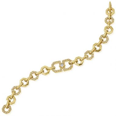 Gumuchian Secret Garden Deco 18k Yellow Gold Diamond Bracelet