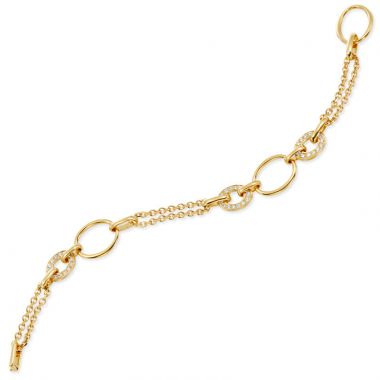 Gumuchian Carousel 18k Yellow Gold Chain Diamond Bracelet