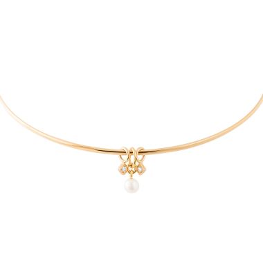 Lex Fine Jewelry Diana Single Pearl Charm 14k White Gold