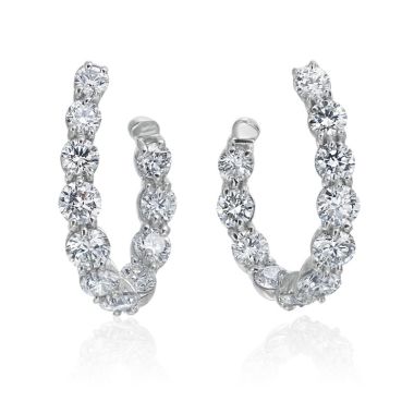 Gumuchian New Moon 18kt Gold and Diamond Curve Hoops