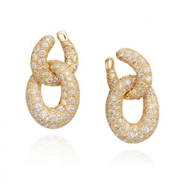 Gumuchian Diamond Pave Gold Link Drop Earrings