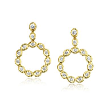 Gumuchian Oasis 18k Yellow Gold Illusion Diamond Hoop Earrings