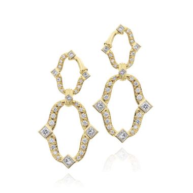 Gumuchian Secret Garden Linking Motif Diamond Drop Earrings
