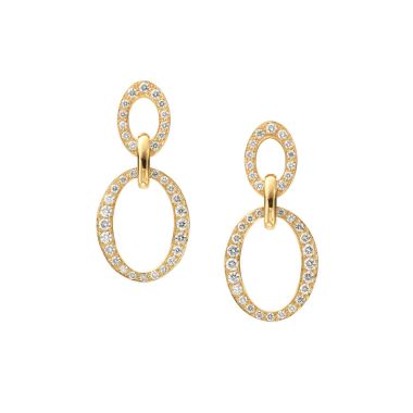 Gumuchian Carousel 18k Gold Double Link Diamond Earrings