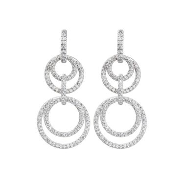 Gumuchian Moon Phase 18kt white gold and diamond convertible Earrings