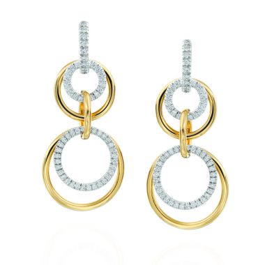Gumuchian Moon Phase Convertible 18kt gold and diamond Earrings
