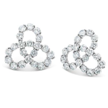Gumuchian Twirl 18k White Gold Diamond Earrings