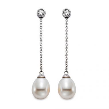 Mastoloni Chain Drop Pearl Earrings